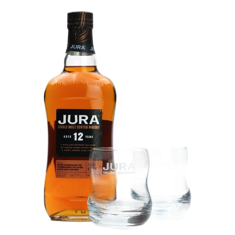 Whisky Isle of Jura 12 ans coffret 2 verres