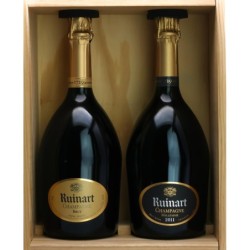 Champagne Ruinart coffret Duo R et Millésimé